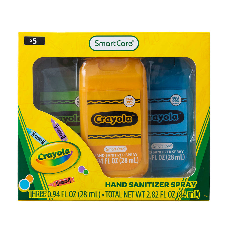 Smart Care Crayola Hand Sanitizer Spray for Children, 3 Pack