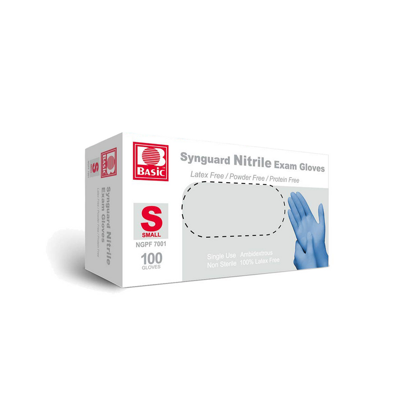 Synguard Nitrile Exam Gloves - Small